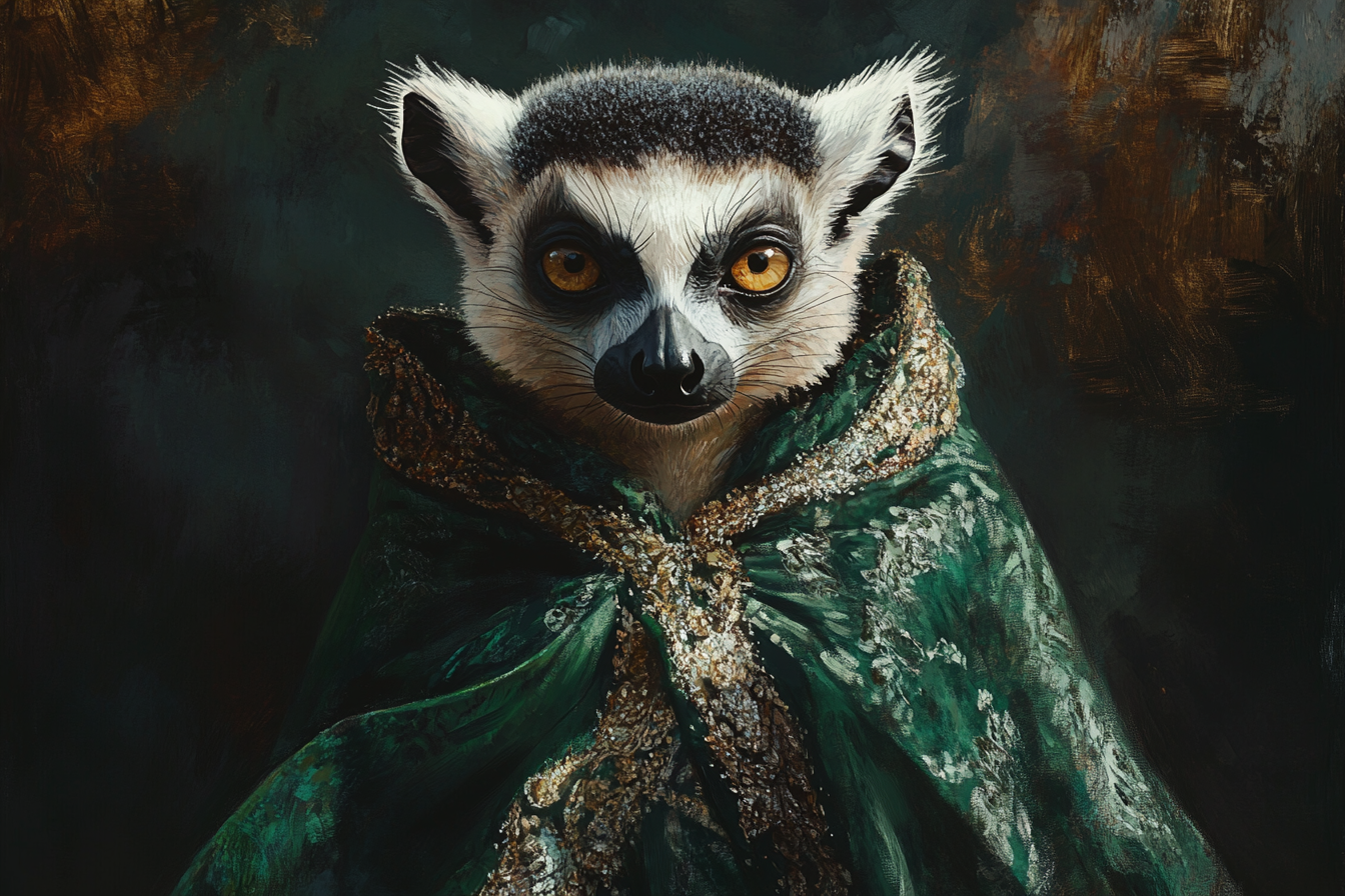 Regal Lemur Canvas
