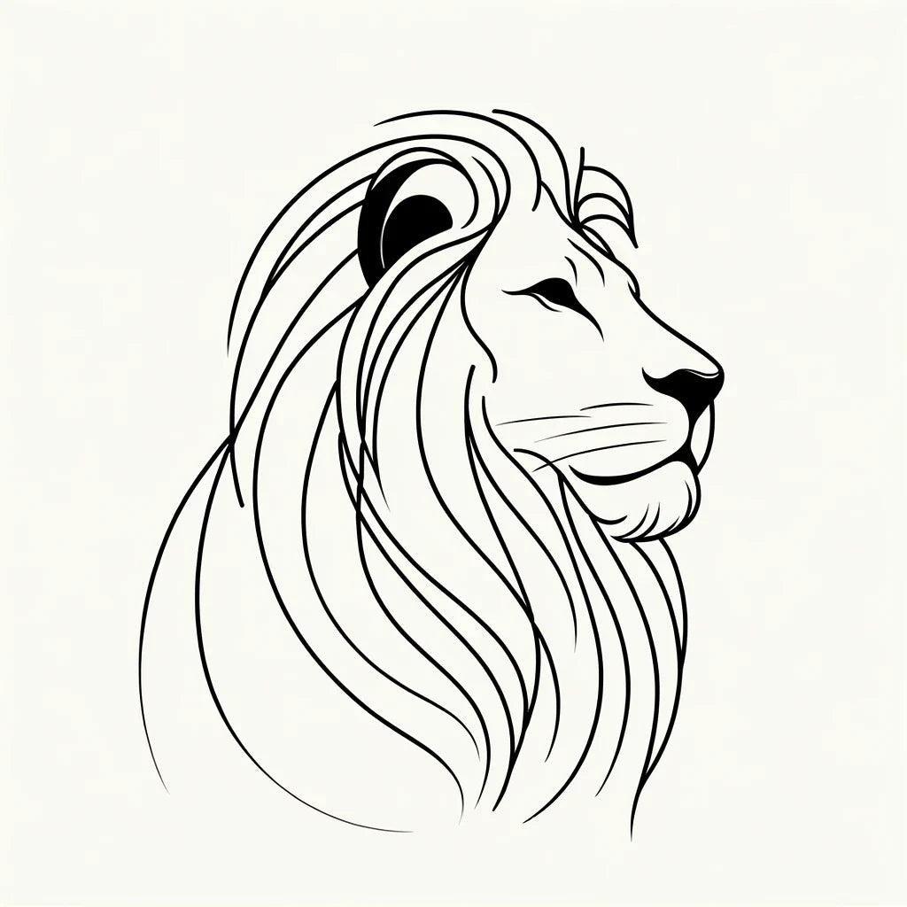 Regal Lion Silhouette Canvas