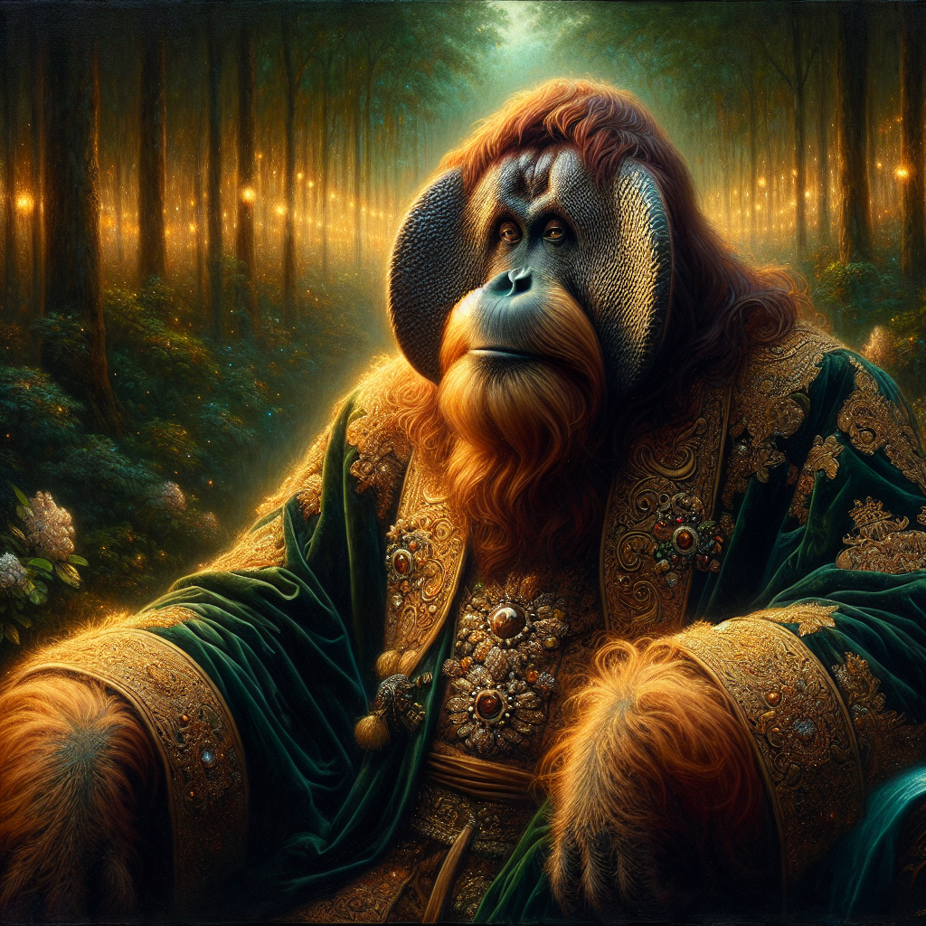 Regal Orangutan Reverie Canvas