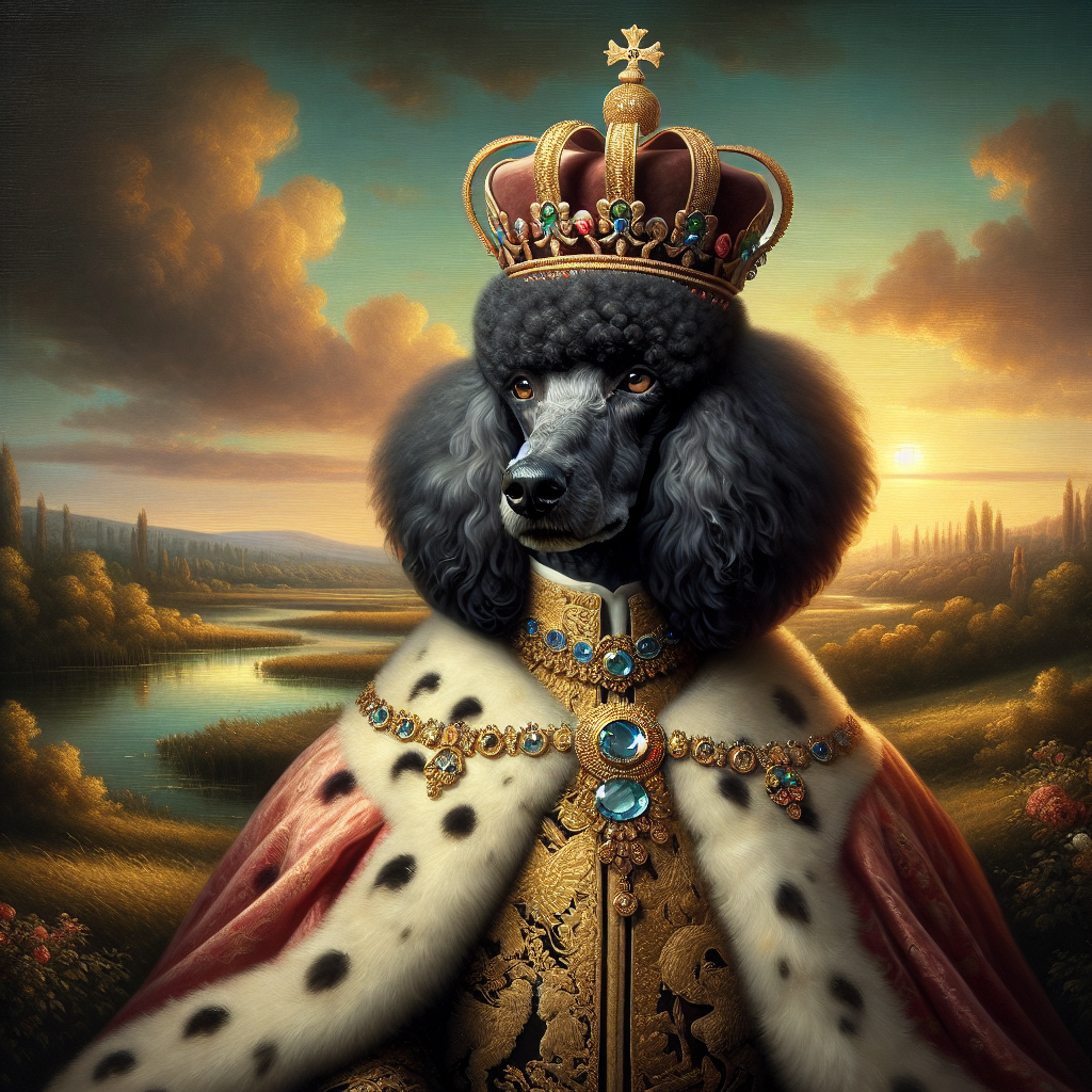 Regal Poodle Majesty Canvas