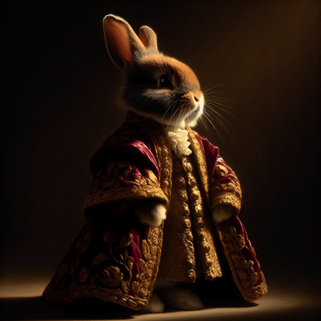 Regal Rabbit Majesty Canvas