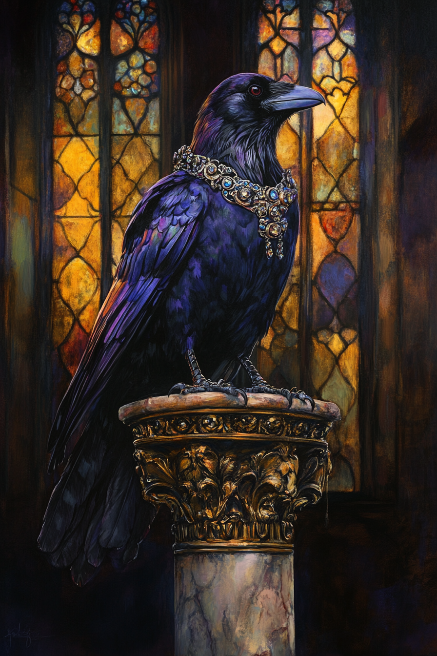 Regal Raven Majesty Canvas