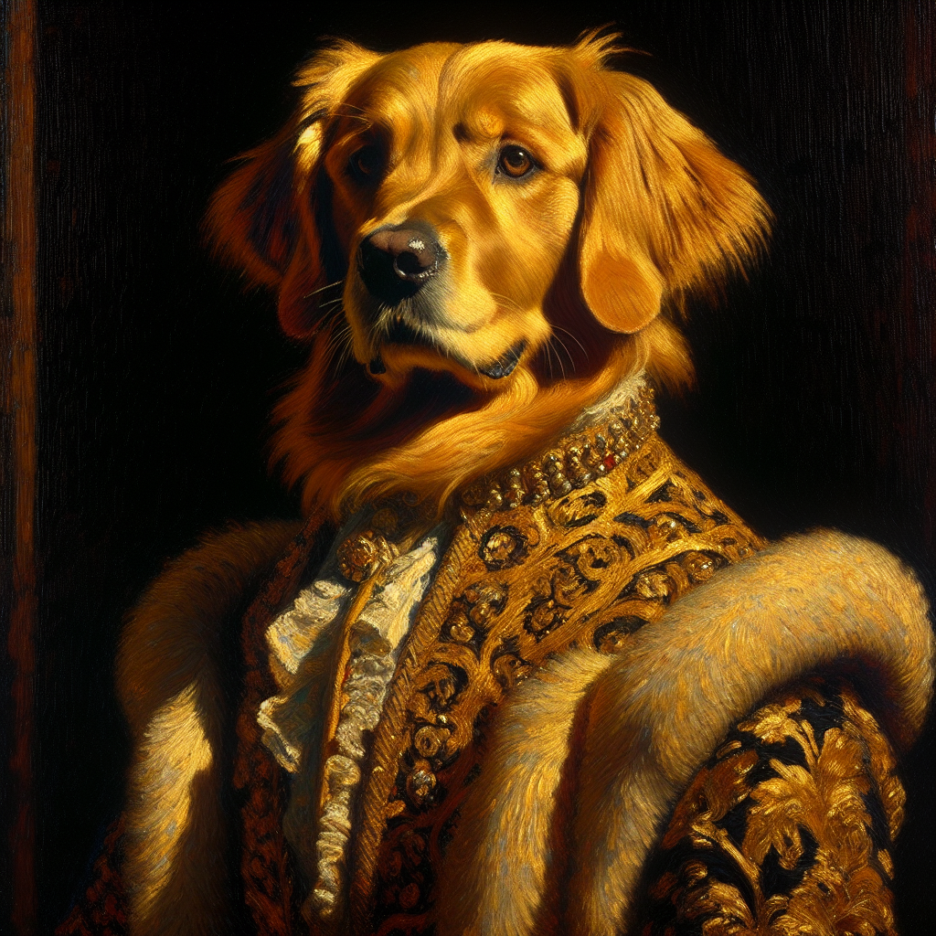 Regal Retriever Reverie Canvas