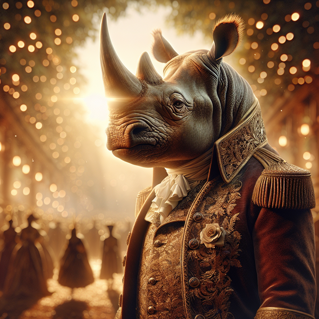 Regal Rhinoceros Royalty Canvas