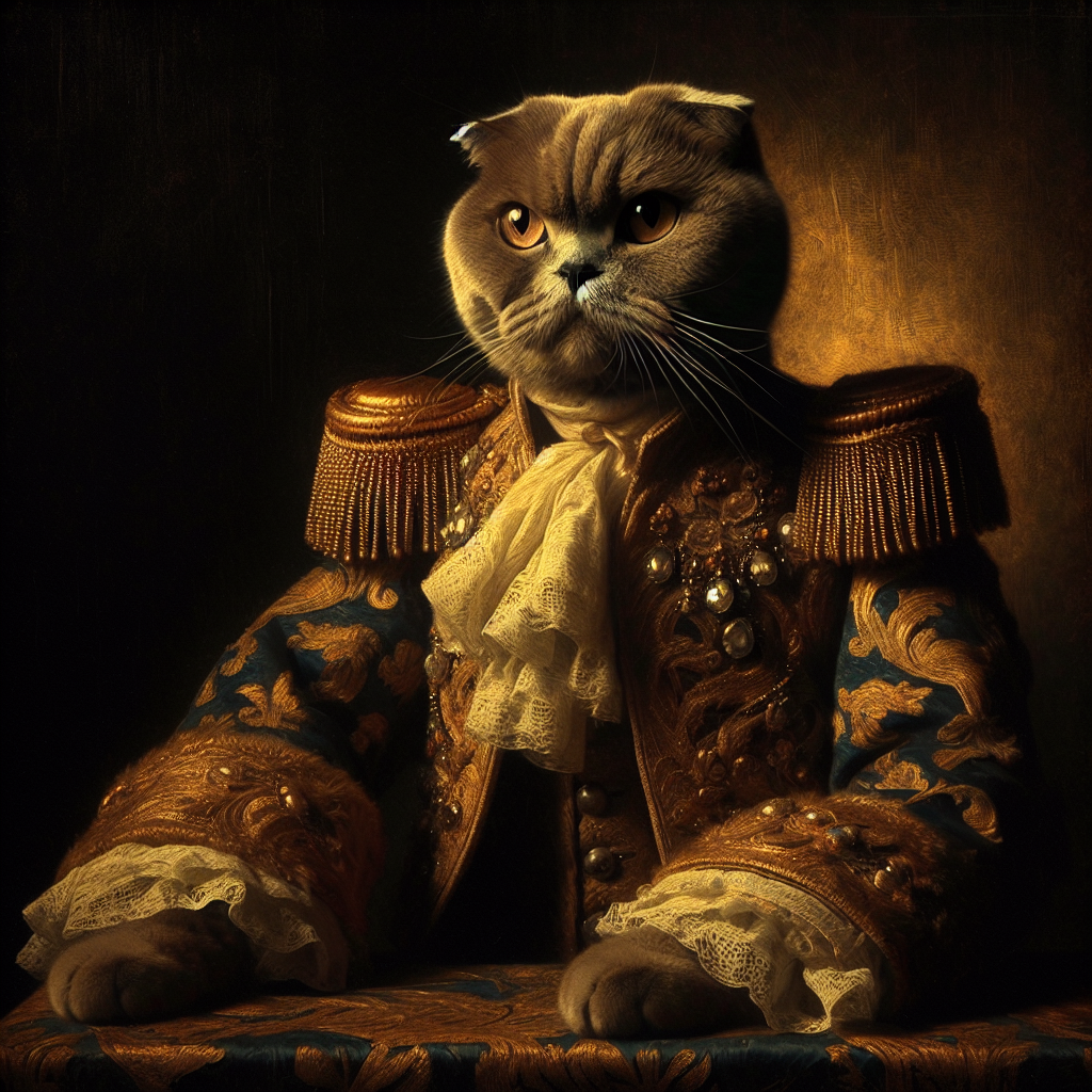 Regal Scottish Fold Majesty Canvas