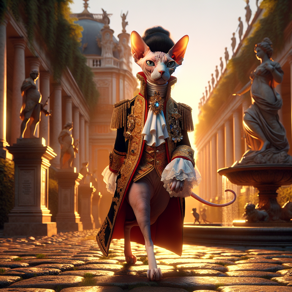 Regal Sphynx Twilight Courtyard Canvas