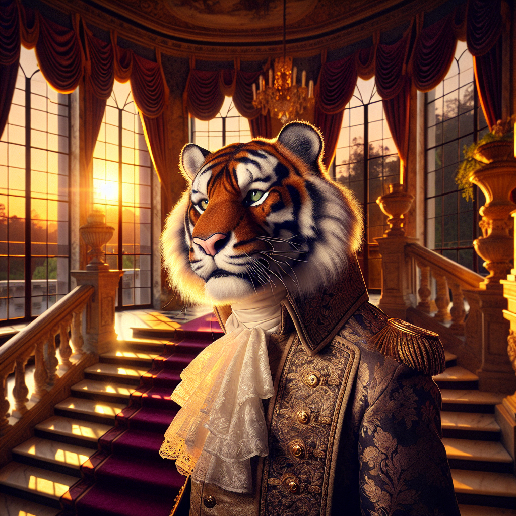 Regal Tiger Sunset Majesty Canvas