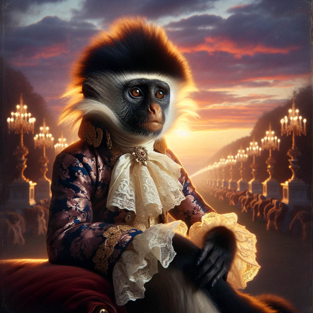 Regal Twilight Colobus Canvas