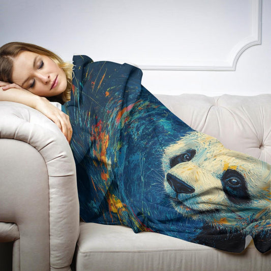 Vivid Panda Blanket