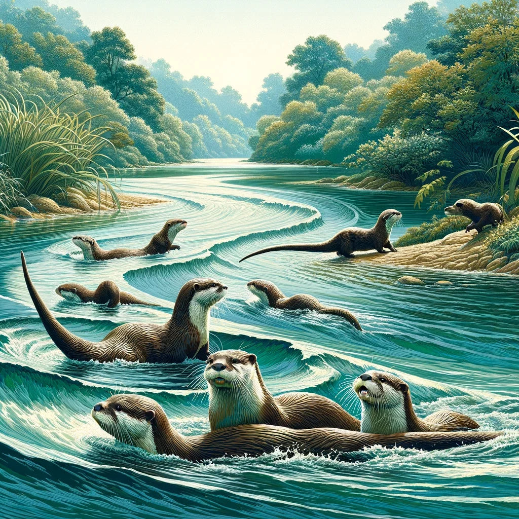 River Otter Cotton Cushion