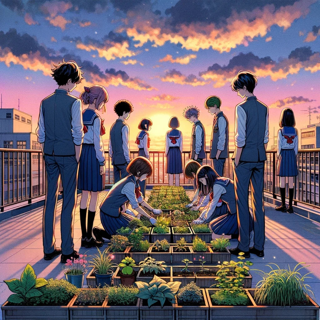 Rooftop Dreamscape Cotton Cushion
