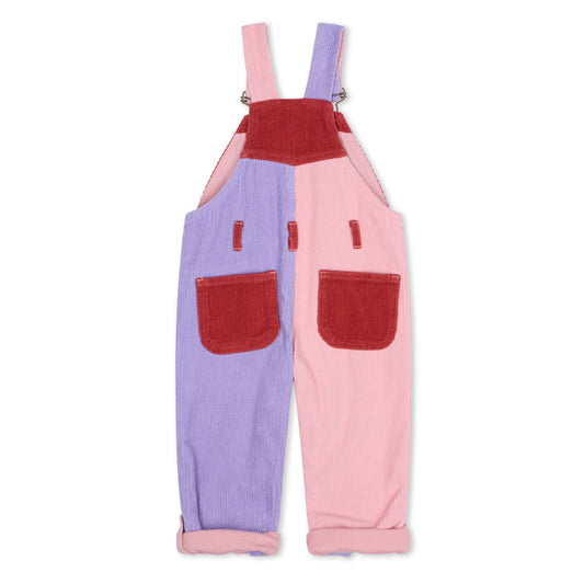 Rosebed Patchwork Chunky Cord Dungarees