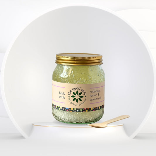 Epsom Salt Scrub with Rosemary & Lemon