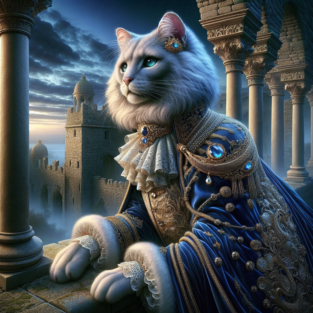 Royal Feline Twilight Canvas