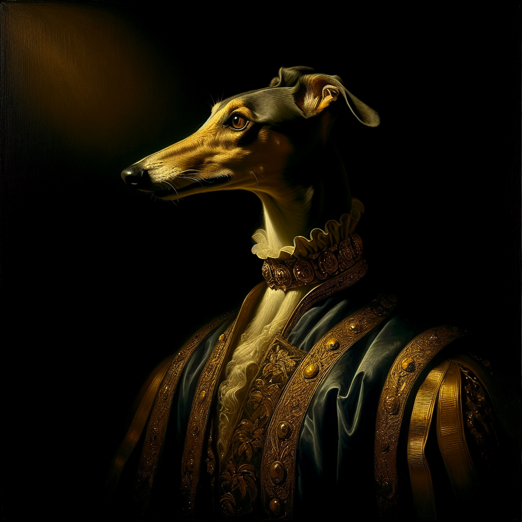 Royal Greyhound Reverie Canvas
