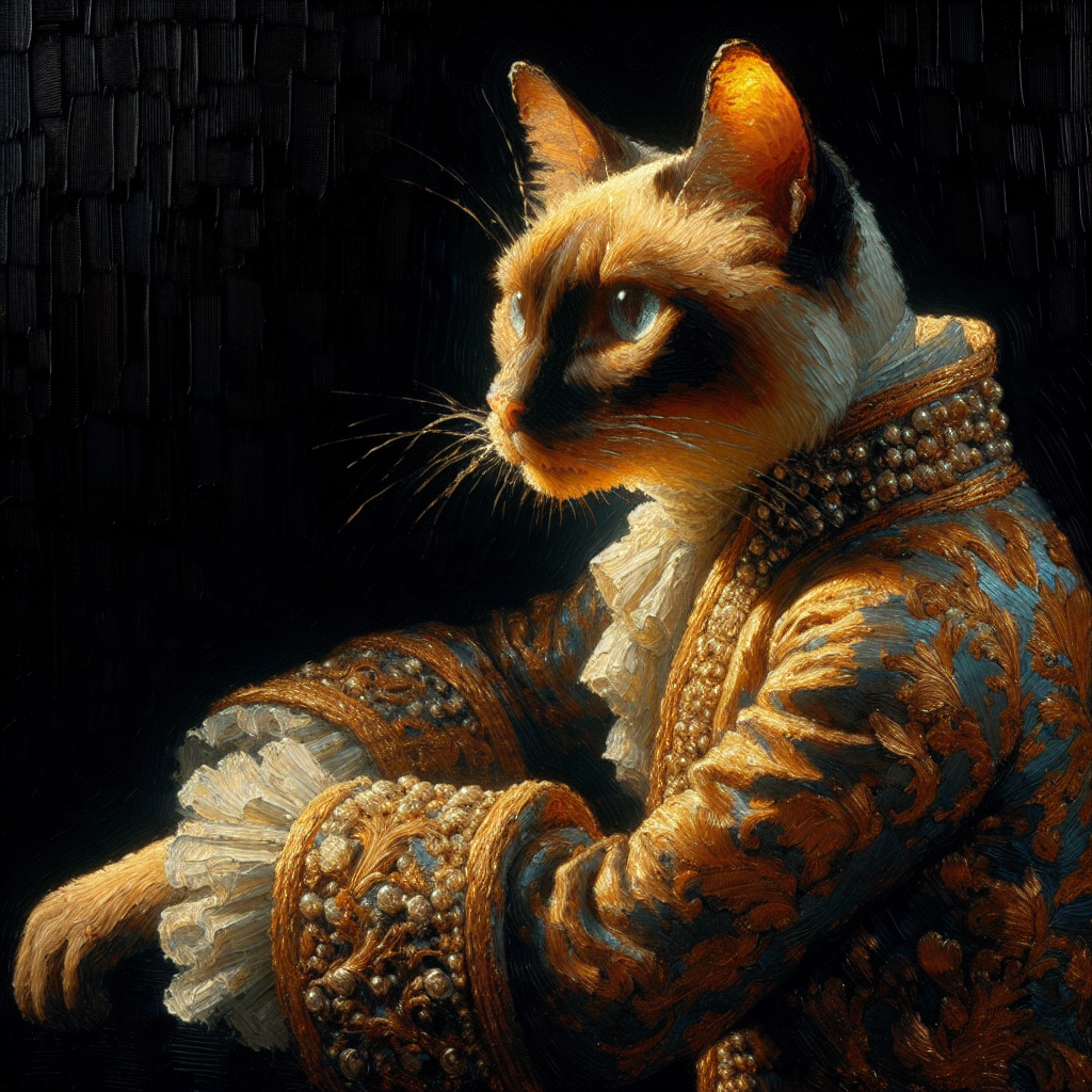 Royal Siamese Elegance Canvas