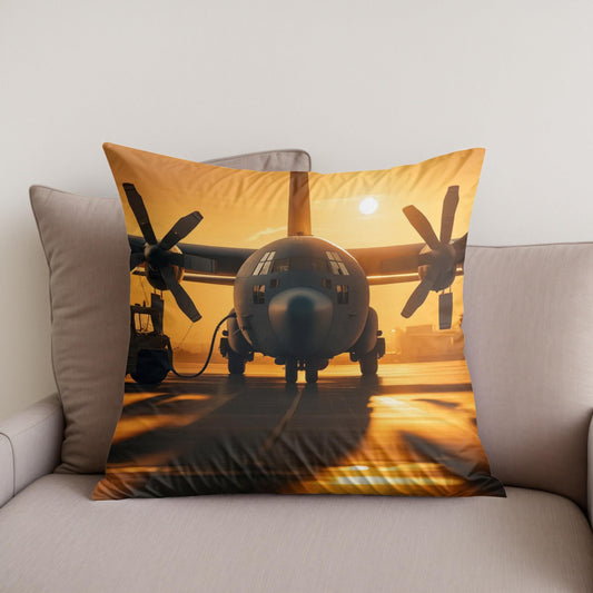 Golden Hour Mission Cotton Cushion