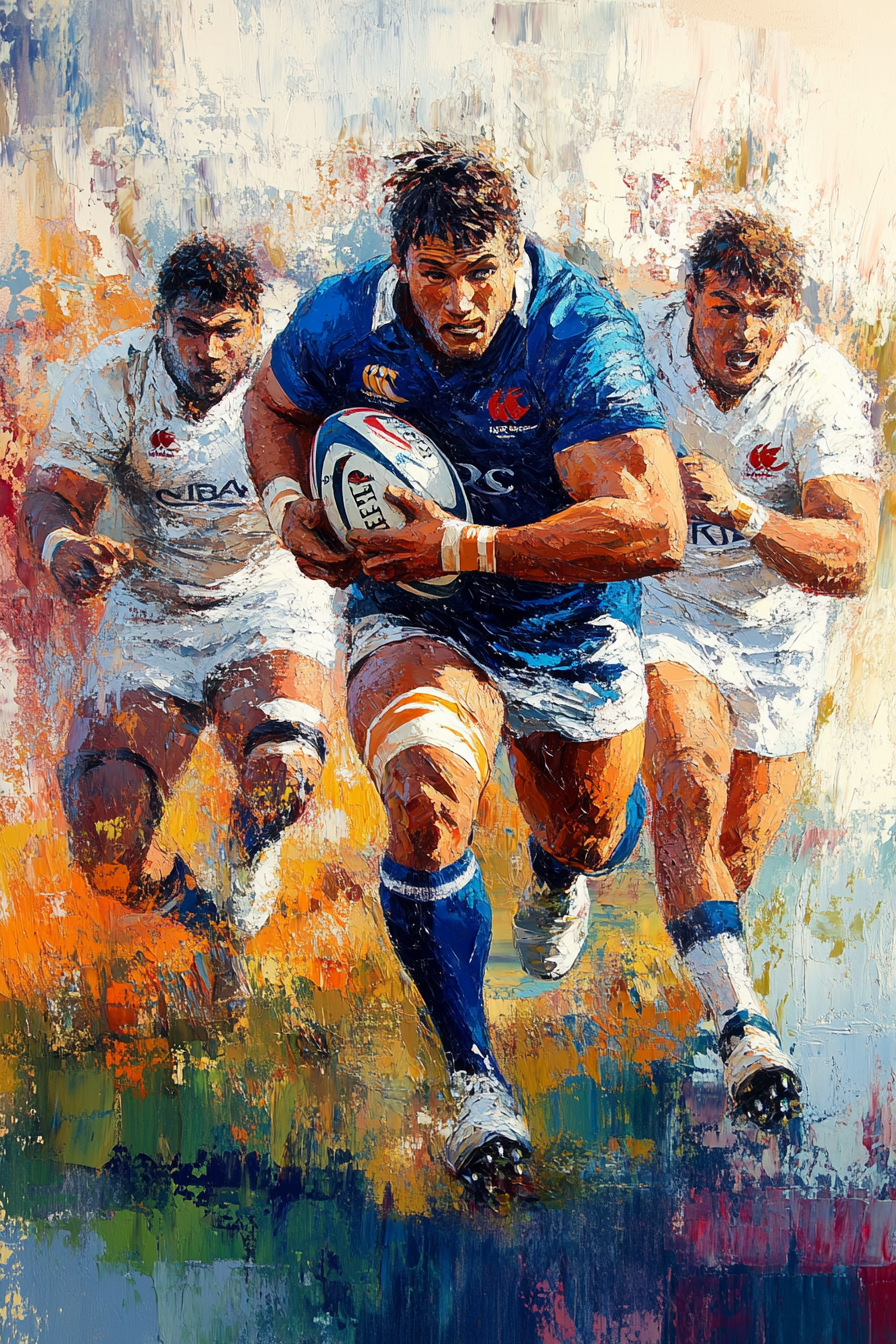 Rugby Charge Canvas
