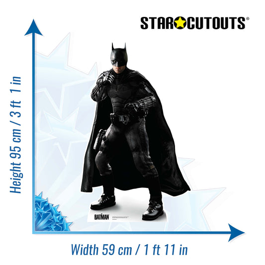 SC4102 Batman Star-Mini Robert Pattinson The Batman Film 2022 Life-size Cardboard Cut Out Height 95cm