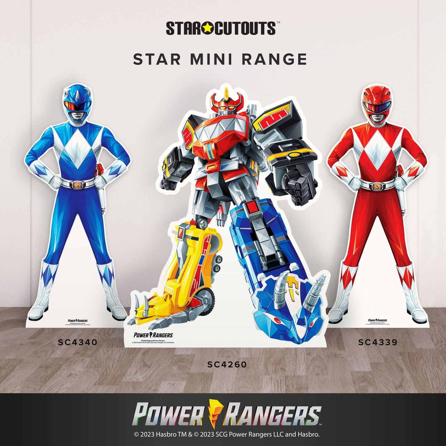SC4339 Power Ranger Red Star Mini Cardboard Cut Out Height 95cm
