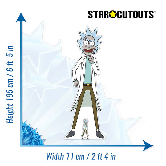 SC4261 Rick Sanchez Scientist Rick and Morty Cardboard Cut Out Height 195cm