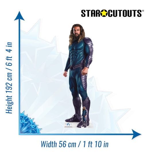 SC4407 Aquaman Blue Suit Jason Momoa Cardboard Cut Out Height 192cm