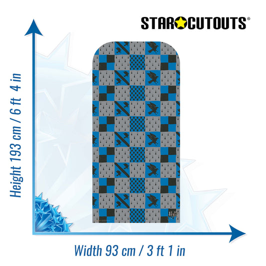 SC4449 Ravenclaw Hogwarts House Backdrop - Sailboard Harry Potter Cardboard Cut Out Height 193cm
