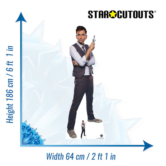 SC4497 14th Doctor Who Waistcoat David Tennant Cardboard Cut Out Height 186cm