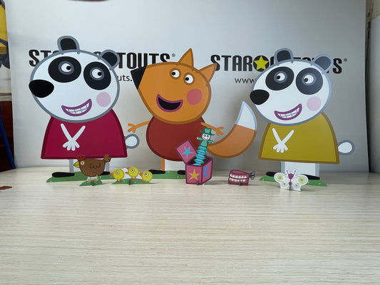 SC4529 Freddy Panda Twins Decoration Multi Pack Height 61cm