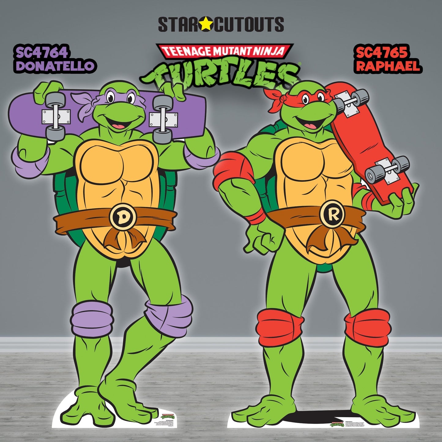 SC4639 TMNT Halloween Star Mini Multi Pack Bundle Teenage Mutant Ninja Turtles Cardboard Cutouts Height 64cm