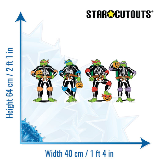 SC4639 TMNT Halloween Star Mini Multi Pack Bundle Teenage Mutant Ninja Turtles Cardboard Cutouts Height 64cm