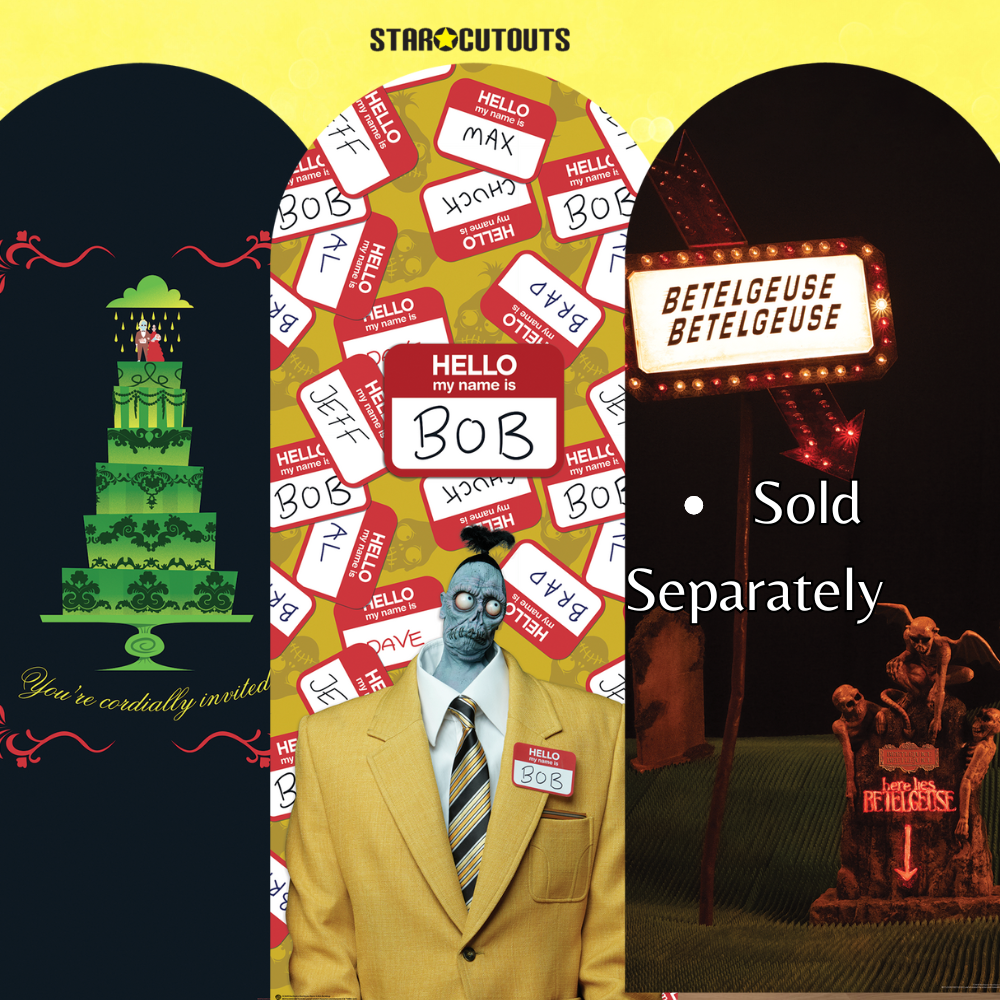 SC4650 Beetlejuice Here Is Backdrop Single Cardboard Cut Out Height 185cm