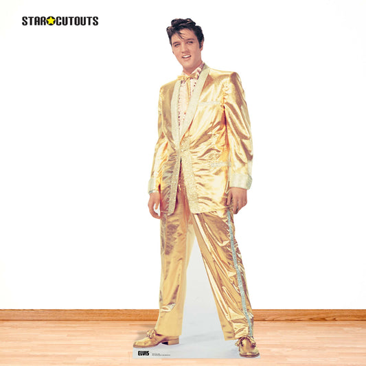 SC4714 Elvis Gold Lamé Suit Remastered Cardboard Cutout Height 183cm