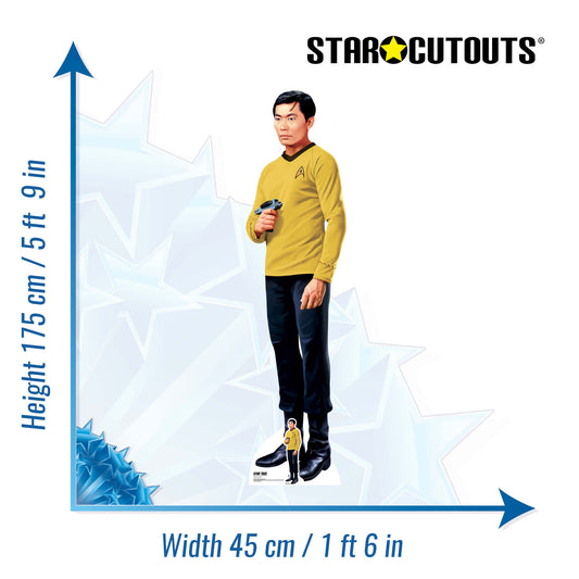 SC4817 Hikaru Sulu Star Trek Cardboard Cutout Height 175cm – 60 Years of Star Trek
