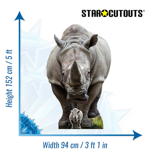 SC4853 Young Rhino Cardboard Cutout Height 152cm