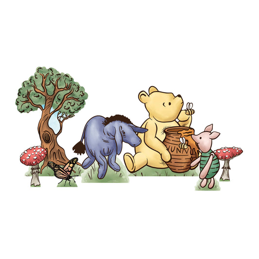SC4893 Winnie Bear Bundle Honey Pot Cardboard Cutout Height 52cm