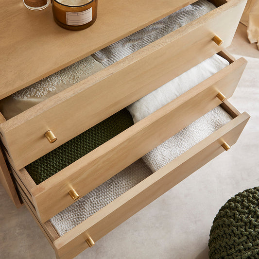 Scandinavian Light Oak Oslo Chest of 3 Drawers