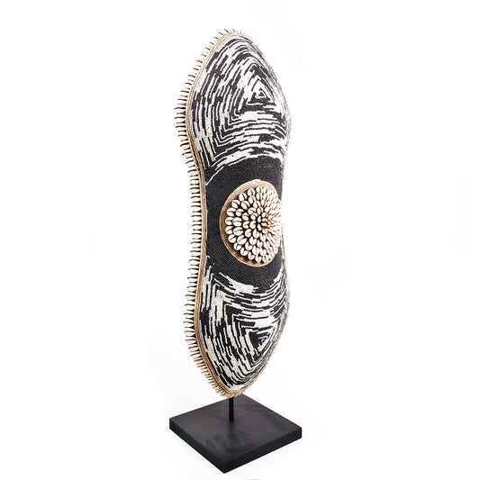 Cameroon Beaded Shield - Oblong - 17D