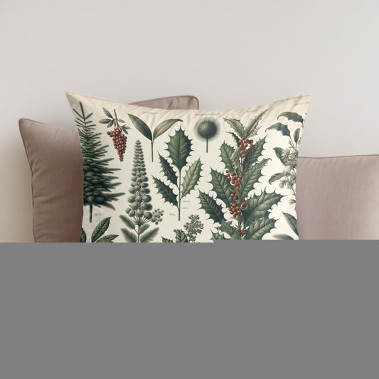 Winter Flora Archive Cotton Cushion