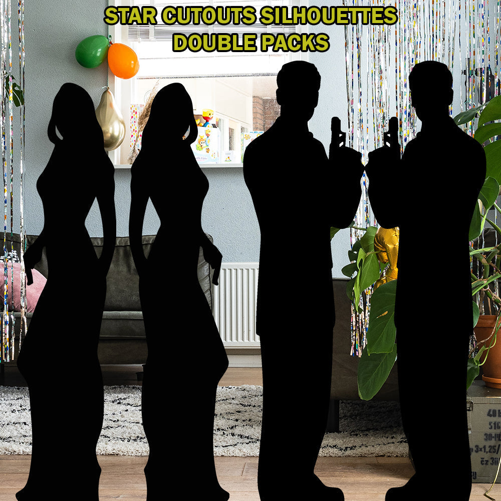 SC1308 Flapper Girl Silhouette Double Cardboard Cut Out Height 175cm