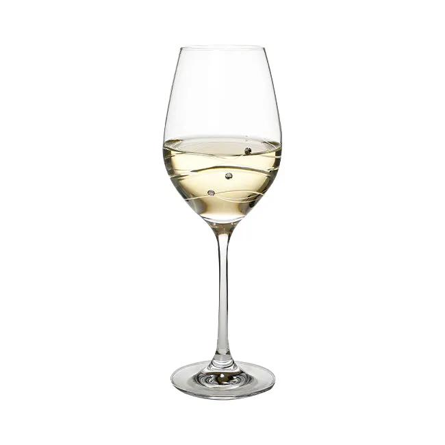 Diamante Wine Glass with Spiral Cut