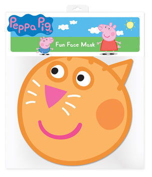 SMP118 Candy Cat Peppa Pig Six Pack Cardboard Face Masks With Tabs and Elastic