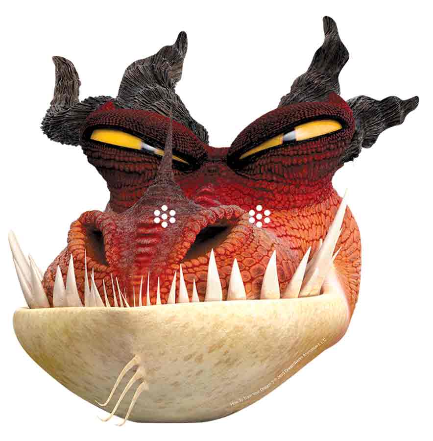 SMP301 Monstrous Nightmare How to Train Your Dragon Six Pack Cardboard Face Masks With Tabs and Elastic