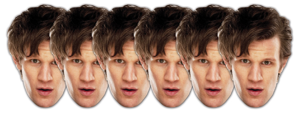 SMP28 Doctor Who (Matt Smith) Doctor Who Six Pack Cardboard Face Masks With Tabs and Elastic
