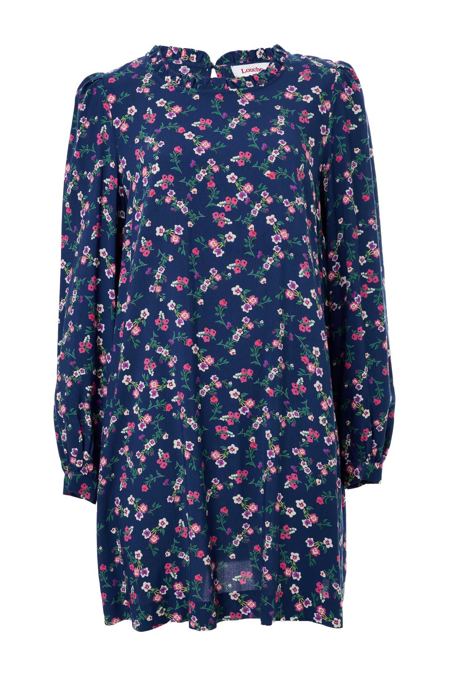 Sola Naïve Posy Print Long Sleeve Mini Dress - Navy