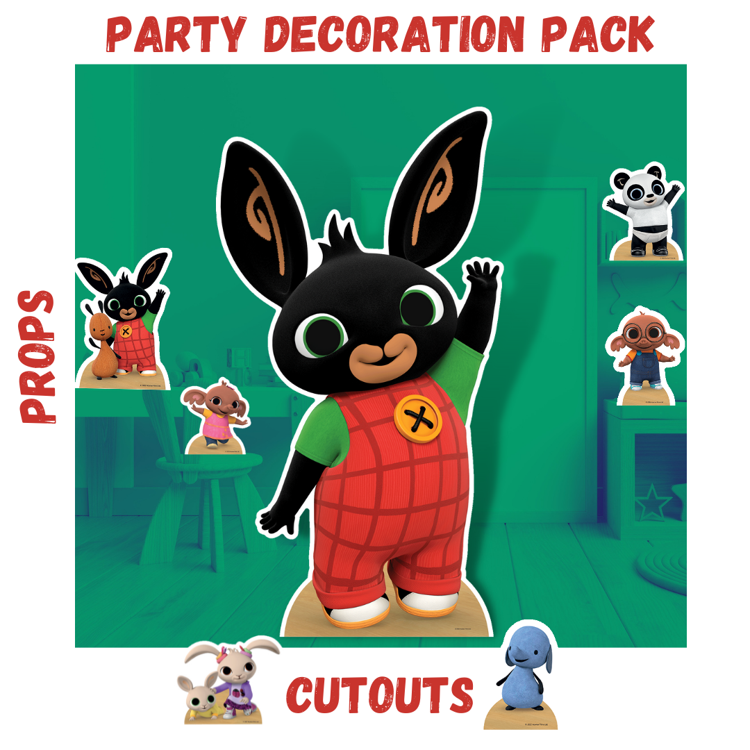 SP015 Bing Party Pack Cardboard Cutout Party Decorations With Six Mini Party Supplies Height 135cm