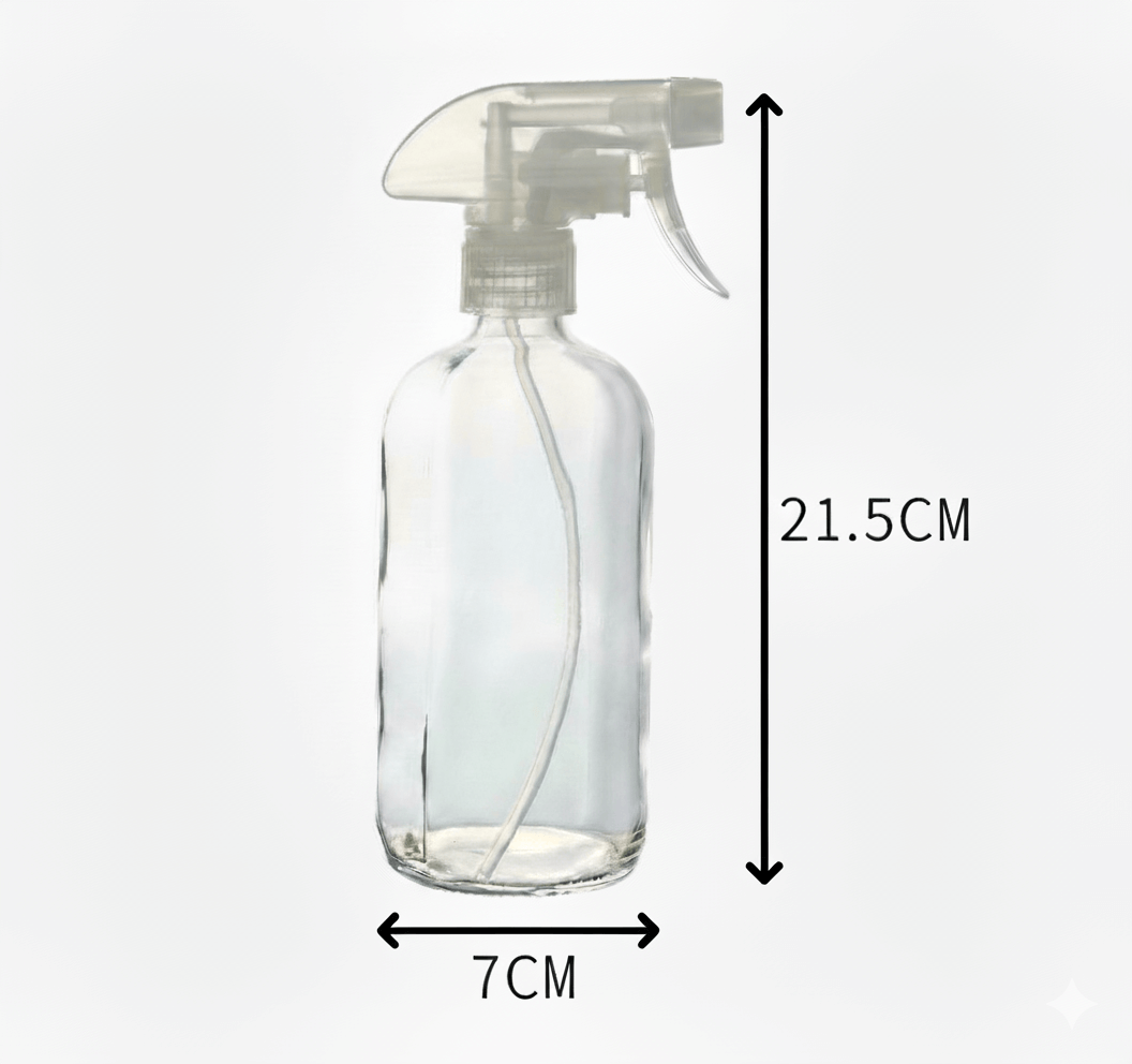 Clear Glass Spray Bottle - 500ml