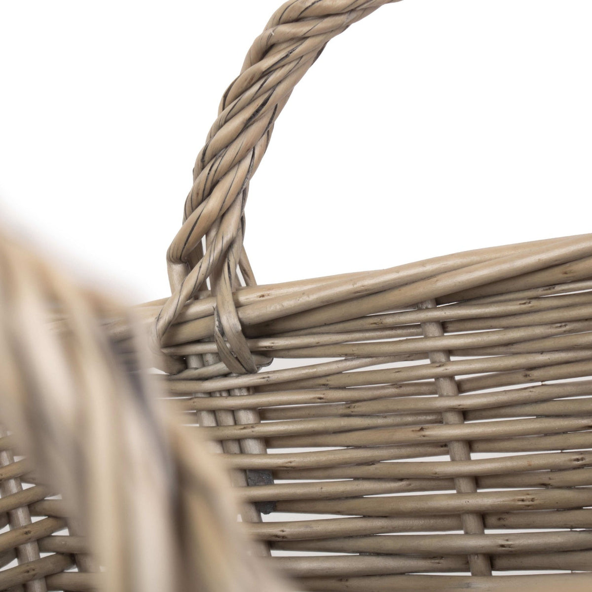 Large Antique Wash Willow Tapered Storage Basket