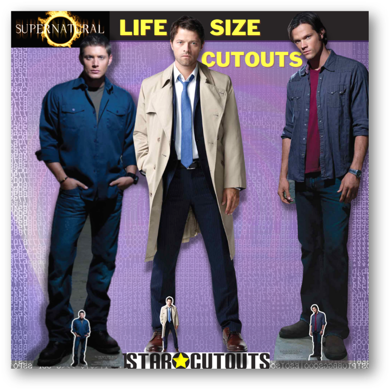 SC1350 Sam Winchester Red Shirt (Jared Padalecki Supernatural) Cardboard Cut Out Height 195cm