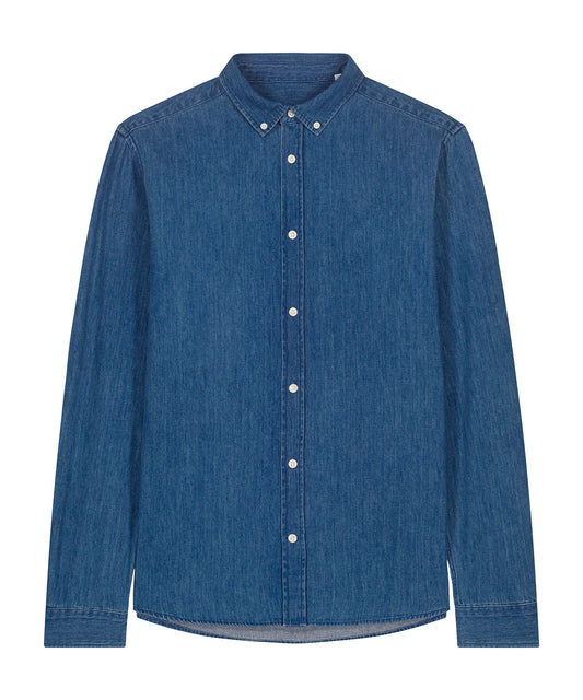 Organic Cotton Long Sleeve Denim Shirt: Mens